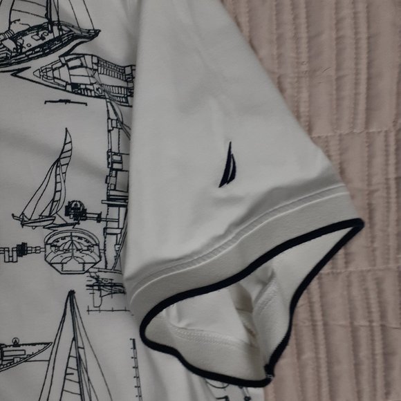 Nautica  Men"s  Slim Fit Nautical Print Polo - Picture 2 of 7
